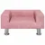 Produktbild 3 för Barnsoffa rosa 50x40x26,5 cm sammet