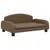 Produktbild 2 för Barnsoffa brun 70x45x30 cm tyg