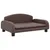 Produktbild 2 för Barnsoffa brun 70x45x30 cm konstläder