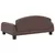 Produktbild 5 för Barnsoffa brun 70x45x30 cm konstläder