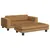 Produktbild 2 för Barnsoffa med fotpall brun 100x50x30 cm sammet