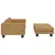 Produktbild 4 för Barnsoffa med fotpall brun 100x50x30 cm sammet