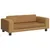 Produktbild 7 för Barnsoffa med fotpall brun 100x50x30 cm sammet
