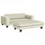 Produktbild 2 för Barnsoffa med fotpall gräddvit 100x50x30 cm sammet
