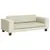 Produktbild 7 för Barnsoffa med fotpall gräddvit 100x50x30 cm sammet