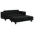Produktbild 2 för Barnsoffa med fotpall svart 100x50x30 cm sammet