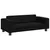 Produktbild 6 för Barnsoffa med fotpall svart 100x50x30 cm sammet