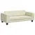 Produktbild 6 för Barnsoffa med fotpall gräddvit 100x50x30 cm konstläder