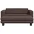 Produktbild 3 för Barnsoffa med fotpall brun 100x50x30 cm konstläder