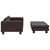 Produktbild 4 för Barnsoffa med fotpall brun 100x50x30 cm konstläder