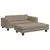 Produktbild 2 för Barnsoffa med fotpall cappuccino 100x50x30 cm konstläder