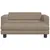 Produktbild 3 för Barnsoffa med fotpall cappuccino 100x50x30 cm konstläder