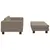 Produktbild 4 för Barnsoffa med fotpall cappuccino 100x50x30 cm konstläder