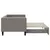 Produktbild 4 för Dagbädd utdragbar taupe 80x200 cm tyg