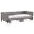 Produktbild 3 för Dagbädd utdragbar med madrasser taupe 90x200 cm tyg