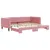 Produktbild 2 för Dagbädd utdragbar rosa 90x200 cm sammet