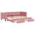 Produktbild 2 för Dagbädd utdragbar med lådor rosa 80x200 cm sammet
