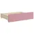 Produktbild 10 för Dagbädd utdragbar med lådor rosa 80x200 cm sammet