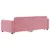 Produktbild 5 för Dagbädd utdragbar rosa 80x200 cm sammet