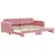 Produktbild 2 för Dagbädd utdragbar rosa 90x200 cm sammet