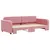 Produktbild 3 för Dagbädd utdragbar rosa 90x200 cm sammet