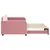 Produktbild 4 för Dagbädd utdragbar rosa 90x200 cm sammet