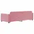 Produktbild 5 för Dagbädd utdragbar rosa 90x200 cm sammet
