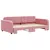 Produktbild 3 för Dagbädd utdragbar rosa 100x200 cm sammet