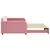 Produktbild 4 för Dagbädd utdragbar rosa 100x200 cm sammet