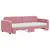Produktbild 3 för Dagbädd utdragbar med madrasser rosa 80x200 cm sammet