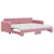 Produktbild 2 för Dagbädd utdragbar med madrasser rosa 90x200 cm sammet