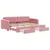 Produktbild 2 för Dagbädd utdragbar med lådor rosa 80x200 cm sammet