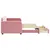 Produktbild 4 för Dagbädd utdragbar med lådor rosa 80x200 cm sammet