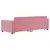 Produktbild 5 för Dagbädd utdragbar med lådor rosa 80x200 cm sammet