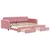 Produktbild 2 för Dagbädd utdragbar med lådor rosa 90x200 cm sammet