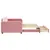 Produktbild 4 för Dagbädd utdragbar med lådor rosa 90x200 cm sammet