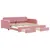 Produktbild 2 för Dagbädd utdragbar med lådor rosa 100x200 cm sammet