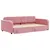 Produktbild 3 för Dagbädd utdragbar med lådor rosa 100x200 cm sammet