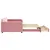 Produktbild 4 för Dagbädd utdragbar med lådor rosa 100x200 cm sammet