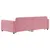 Produktbild 5 för Dagbädd utdragbar med lådor rosa 100x200 cm sammet