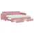 Produktbild 2 för Dagbädd utdragbar med lådor rosa 80x200 cm sammet