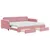 Produktbild 2 för Dagbädd utdragbar med lådor rosa 90x200 cm sammet