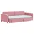 Produktbild 3 för Dagbädd utdragbar med lådor rosa 90x200 cm sammet