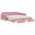 Produktbild 2 för Dagbädd utdragbar med lådor rosa 100x200 cm sammet