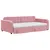 Produktbild 3 för Dagbädd utdragbar med lådor rosa 100x200 cm sammet
