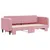 Produktbild 3 för Dagbädd utdragbar rosa 80x200 cm sammet
