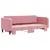 Produktbild 3 för Dagbädd utdragbar rosa 90x200 cm sammet