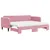 Produktbild 2 för Dagbädd utdragbar med madrasser rosa 90x200 cm sammet