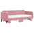 Produktbild 3 för Dagbädd utdragbar med madrasser rosa 90x200 cm sammet
