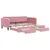 Produktbild 2 för Dagbädd utdragbar med lådor rosa 100x200 cm sammet